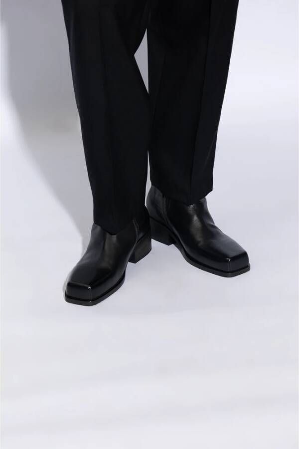 Marsell Leren enkellaarzen Black Heren