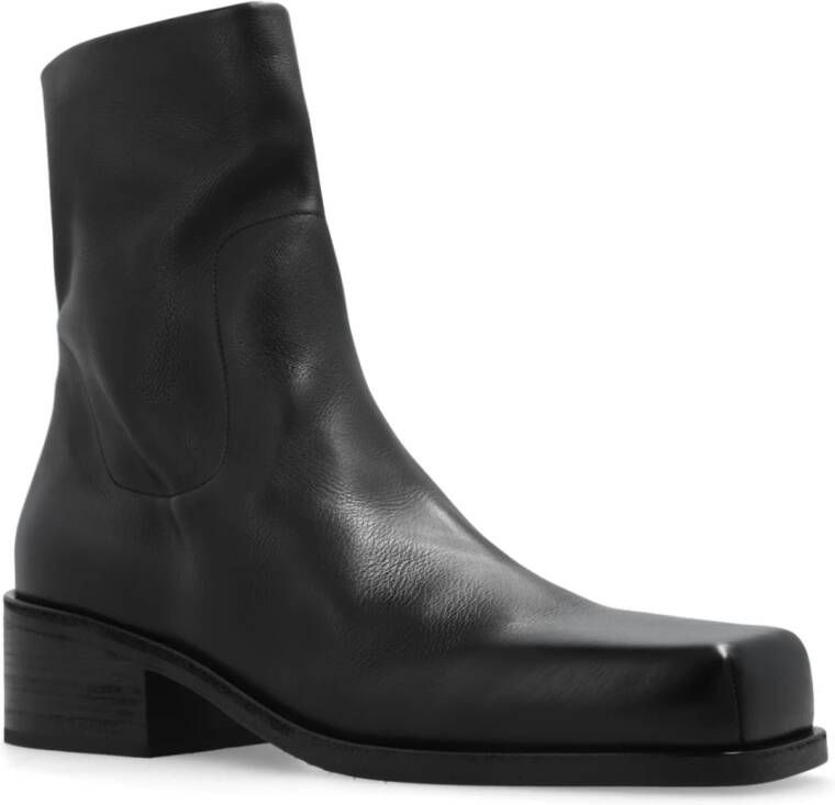 Marsell Leren enkellaarzen Black Heren