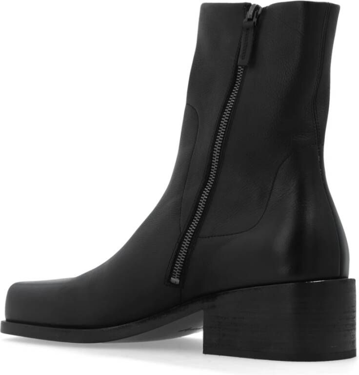 Marsell Leren enkellaarzen Black Heren