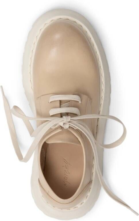 Marsell Lichtbruine leren derby schoenen
