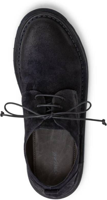 Marsell Midnight Blue Reversed Leather Derby Schoenen