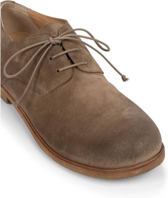 Marsell Omgekeerd Leder Hazelnoot Derby Schoenen