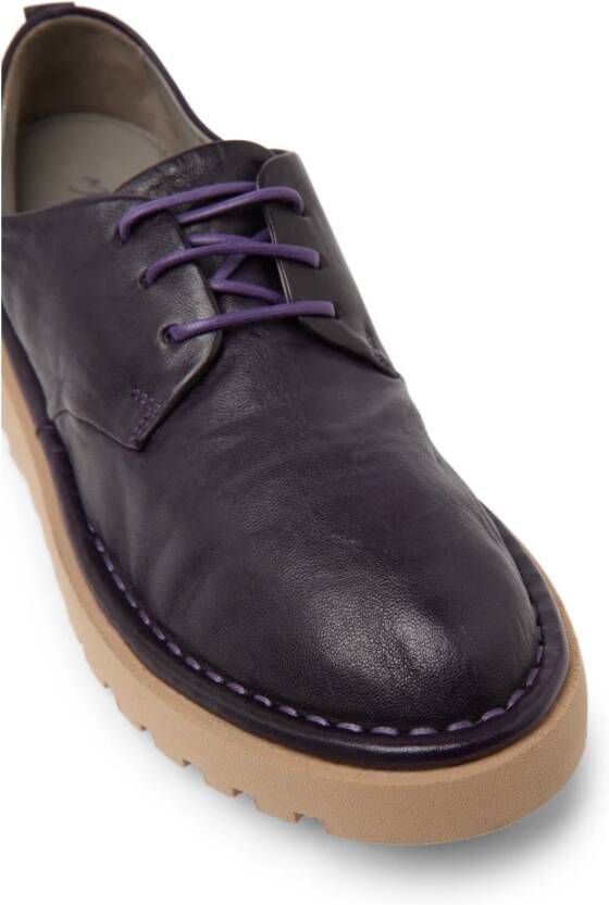 Marsell Paarse Derby Schoen met Uniek Ontwerp