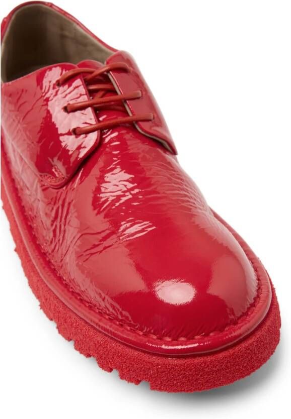 Marsell Rode Leren Derby Schoen