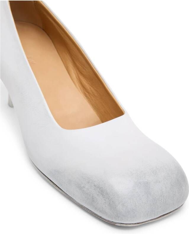 Marsell Wit-Grijs Gewaxt Leren Decollete Schoenen