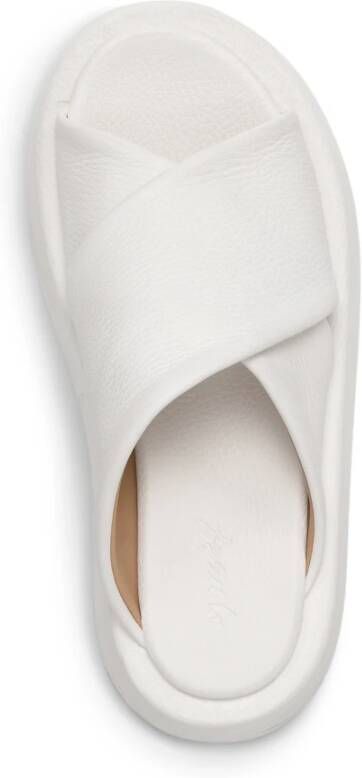 Marsell Witte Leren Cross-over Sandalen Platform