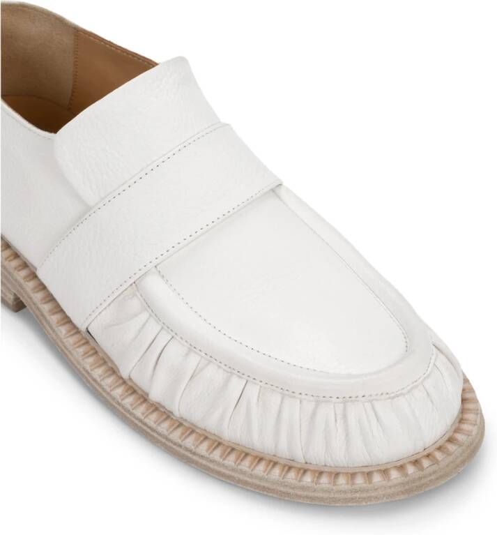 Marsell Witte leren loafers met verzameld effect