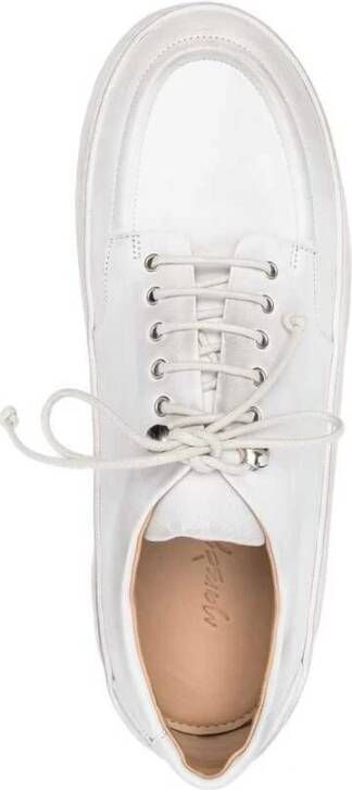 Marsell Witte Leren Platform Derby Schoenen White Heren