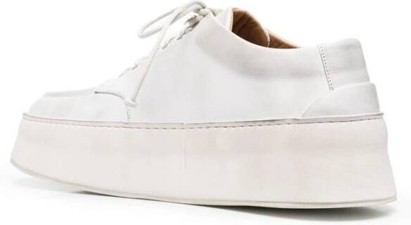 Marsell Witte Leren Platform Derby Schoenen White Heren