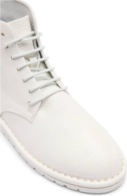 Marsell Witte Pebble Leren Enkellaars