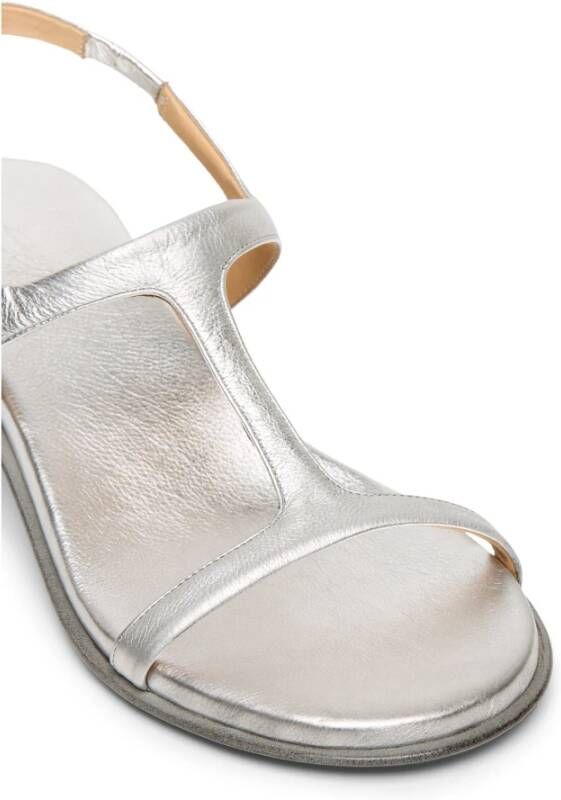 Marsell Zilveren Leren Slingback Sandalen