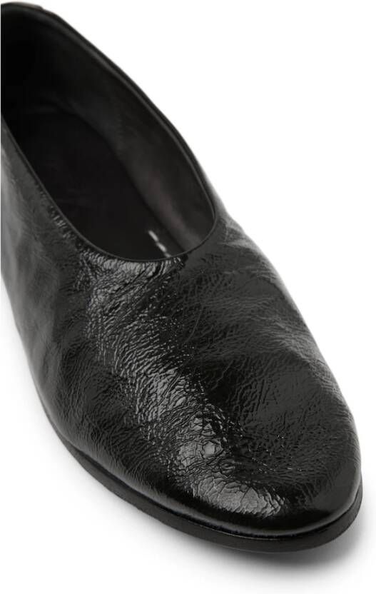 Marsell Zwarte Leren Ballerina`s