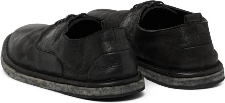Marsell Zwarte leren veterschoenen Derby