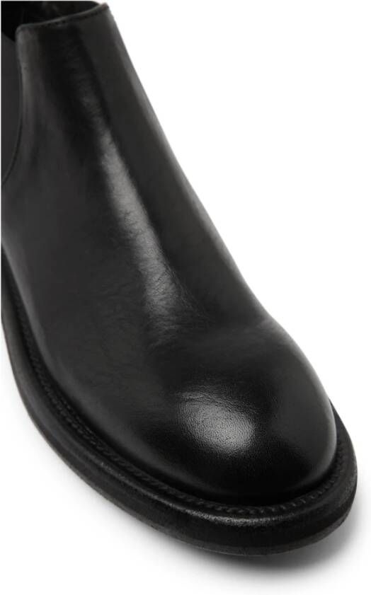 Marsell Zwarte Slip-On Laarzen van Kalfsleer
