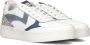 Maruti Mave | White Blue Denim Pixel Wit Leer Lage sneakers Dames - Thumbnail 11