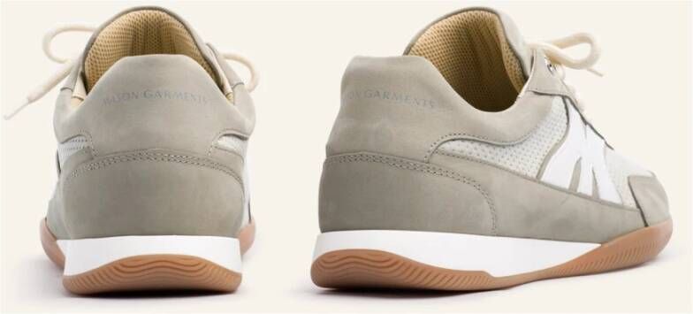Mason Garments Beige Retro Sneaker met Italiaans vakmanschap