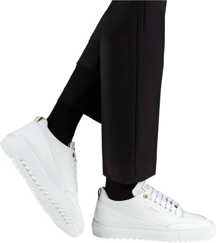 Mason Garments Leren Sneaker Torino Stijl Wit Heren