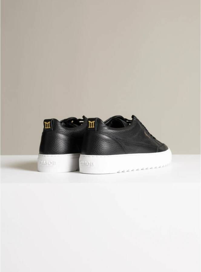 Mason Garments Leren Sneaker Collectie Zwart Heren