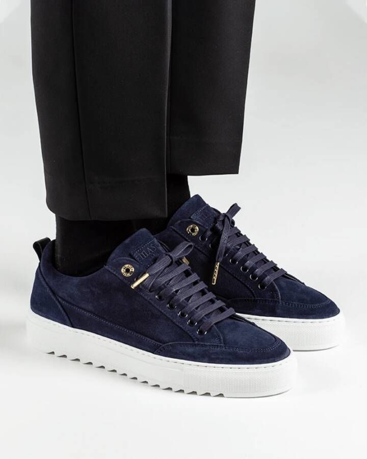 Mason Garments Tia Nubuck Zwart Sneakers Blauw Heren Schoenen