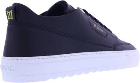 Mason Garments Leren Herensneakers Zwart Heren