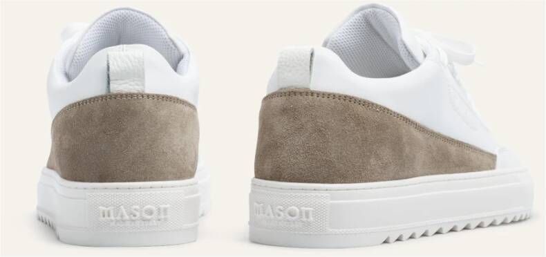 Mason Garments Wit Taupe Klassieke Italiaanse Stijl Schoen