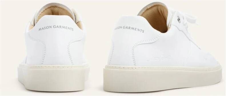 Mason Garments Witte Leren Sneaker