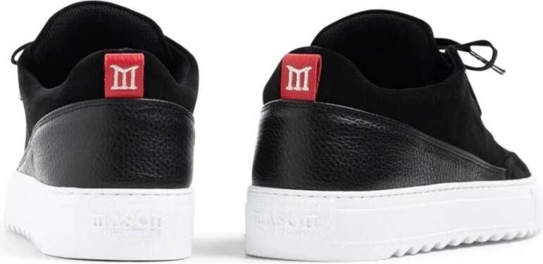 Mason Garments Zwarte lage sneakers logo rubber Black Heren