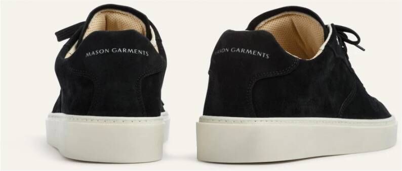 Mason Garments Zwarte Leren Sneaker voor Dagelijks Gebruik