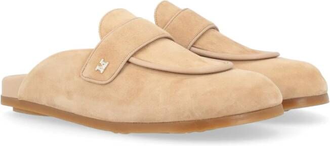 Max Mara Beige Suède Manly Sabot Schoenen Beige Dames
