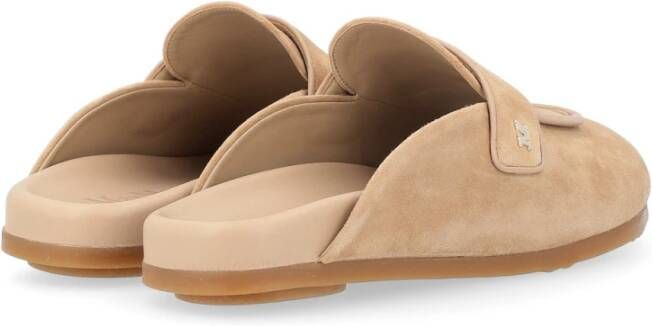 Max Mara Beige Suède Manly Sabot Schoenen Beige Dames
