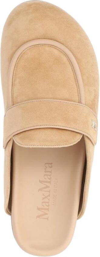 Max Mara Beige Suède Manly Sabot Schoenen Beige Dames