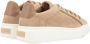Max Mara Beige suède sneaker met leren details Beige Dames - Thumbnail 2