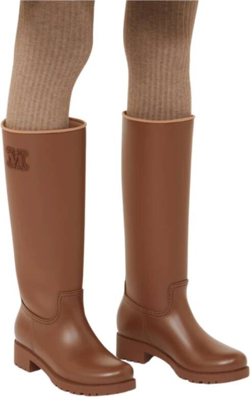 Max Mara Bruine laarzen voor stijlvolle outfits