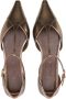 Max Mara Bruine leren platte schoenen met T-bar - Thumbnail 2