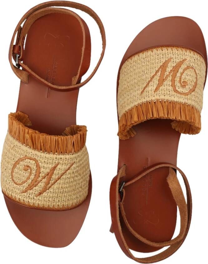 Max Mara Stijlvolle platte sandalen voor vrouwen Bruin Dames
