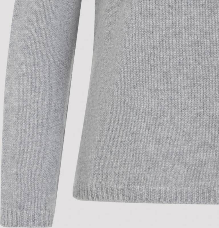 Max Mara Grijze Wol Kasjmier Boothals Trui