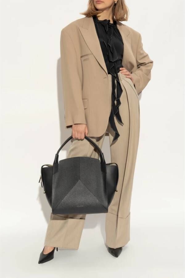 Max Mara Leren hakken schoenen Black Dames