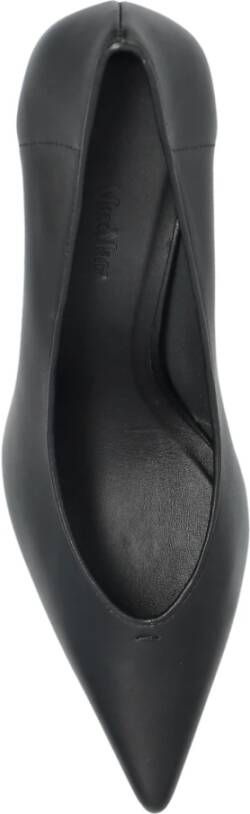 Max Mara Leren hakken schoenen Black Dames