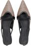 Max Mara Leren Sandalen met Raffia-effect - Thumbnail 3