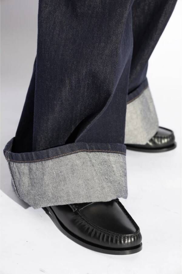 Max Mara Leren schoenen type loafers Black Dames