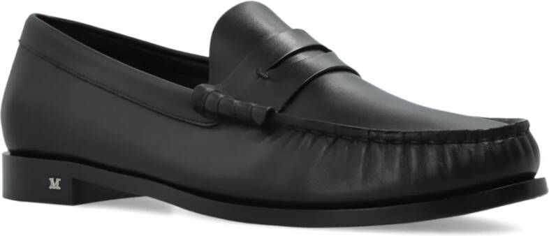 Max Mara Leren schoenen type loafers Black Dames
