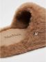 Max Mara Luxe Teddy Pantoffels met Zijde Beige Dames - Thumbnail 4