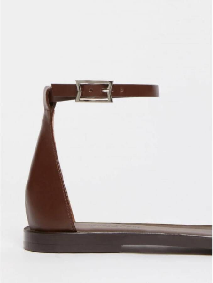 Max Mara Platte sandalen van natuurlijk leer