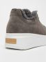 Max Mara Stijlvolle leren sneakers met wollen voering Gray Dames - Thumbnail 6