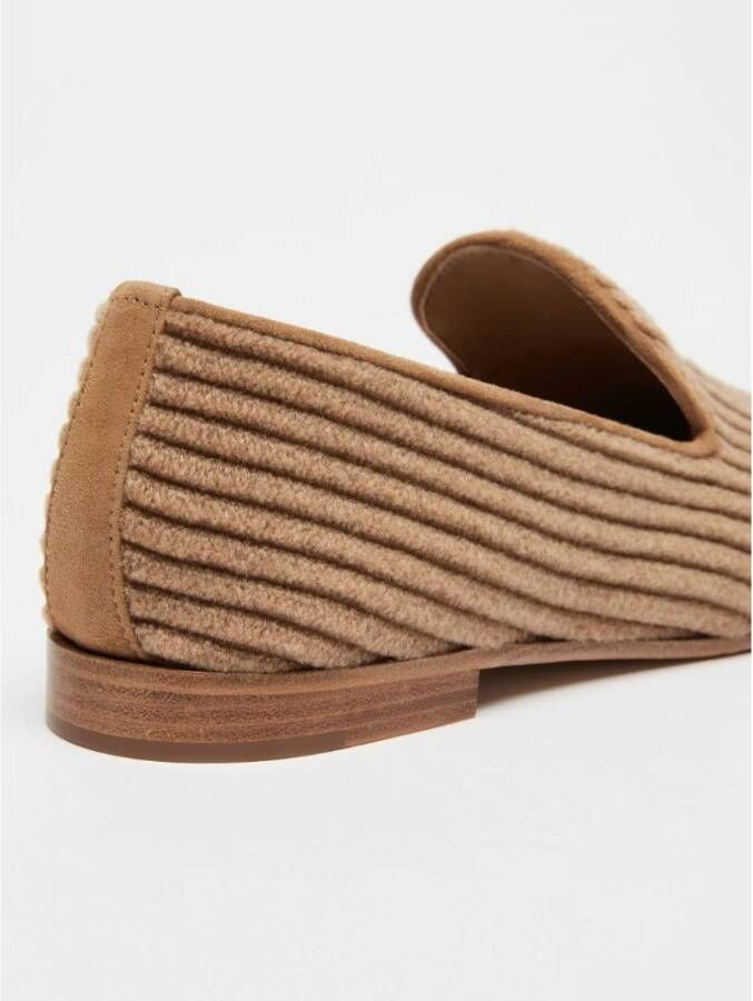 Max Mara Velvetmoc Velvet Moccasins Beige Dames