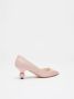 Max Mara Weekend Geometrische Hak Leren Pumps Pink Dames - Thumbnail 2