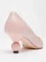Max Mara Weekend Geometrische Hak Leren Pumps Pink Dames - Thumbnail 3