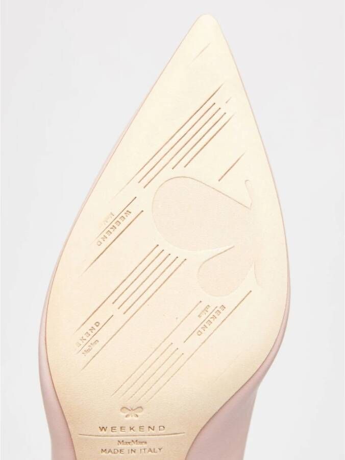 Max Mara Weekend Geometrische Hak Leren Pumps Pink Dames