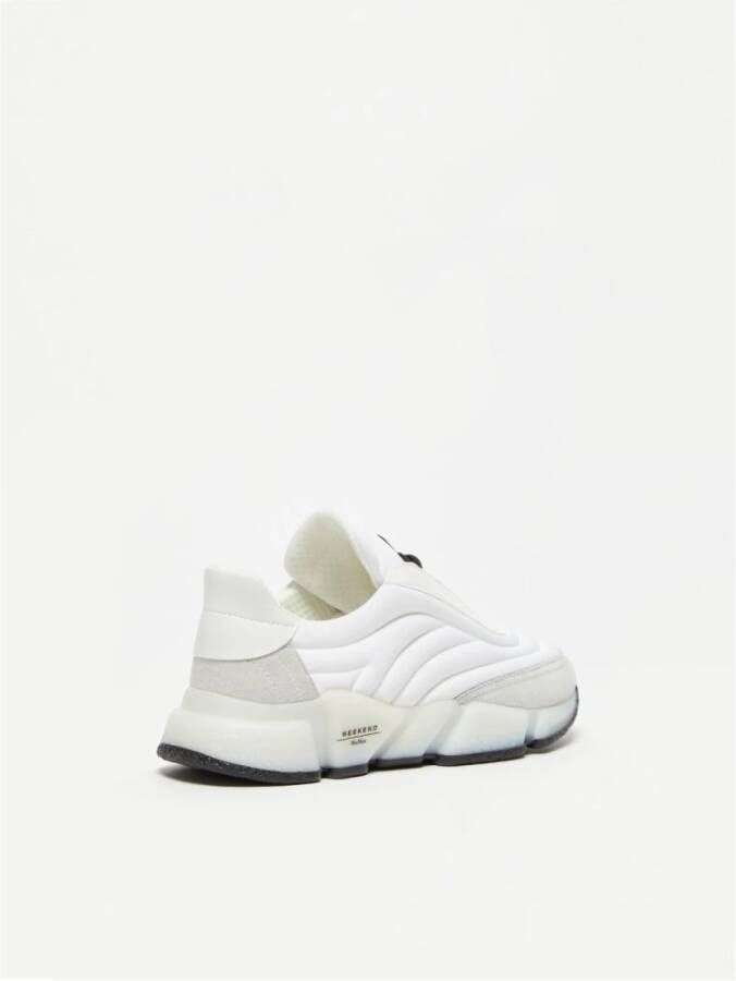 Max Mara Weekend Lage Veters Hardloopschoenen met Suède Details White Dames