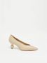Max Mara Weekend Leren Hakken met Vlinderdetail Beige Dames - Thumbnail 3